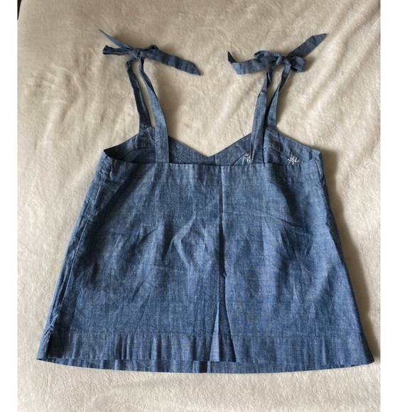 J Crew Chambray Embellished Top - Picture 4 of 6